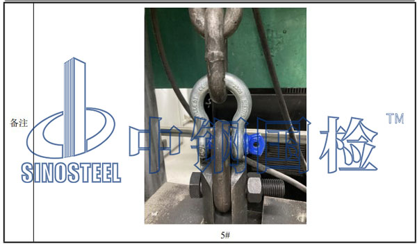 卸扣檢測項(xiàng)目結(jié)果