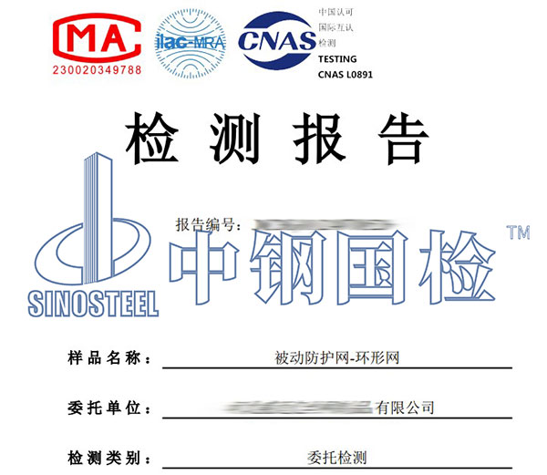 防護(hù)網(wǎng)檢測(cè)報(bào)告