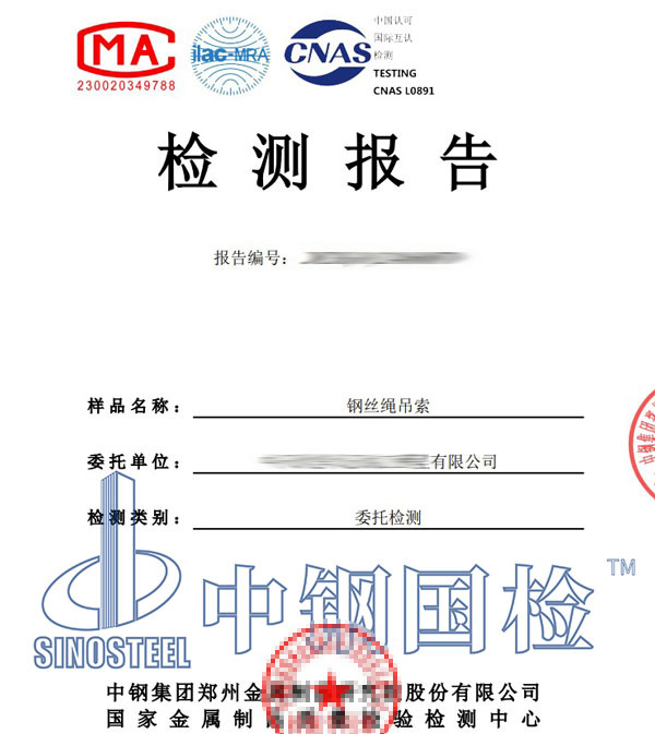 吊索具檢測報(bào)告